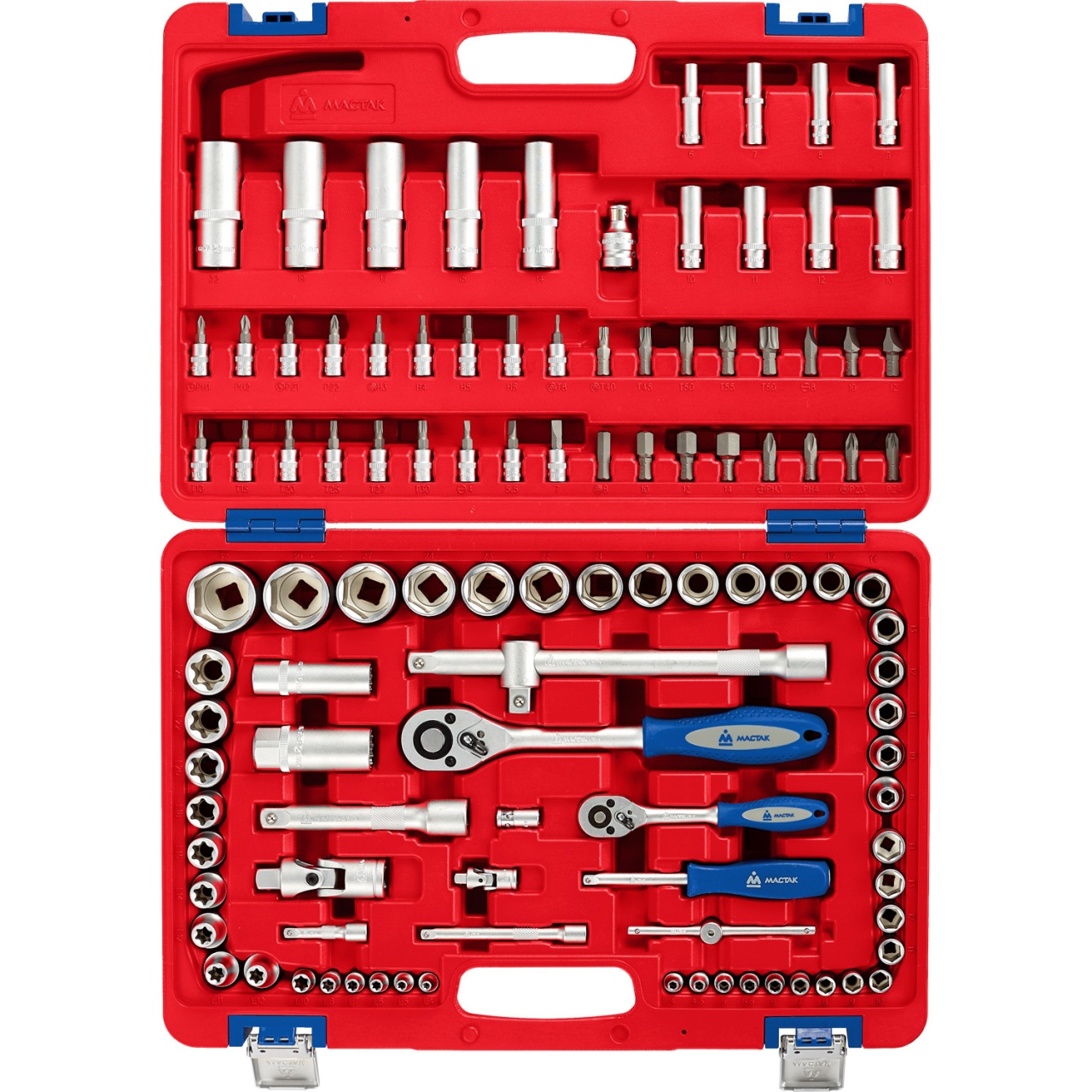 Набор инструментов 108 предметов, универсальный МАСТАК 01-108C
