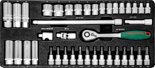 S04H3141S Набор головок торцевых 3/8"DR, 6-24 мм, 41 предмет, код товара: 47203, артикул: S04H3141S