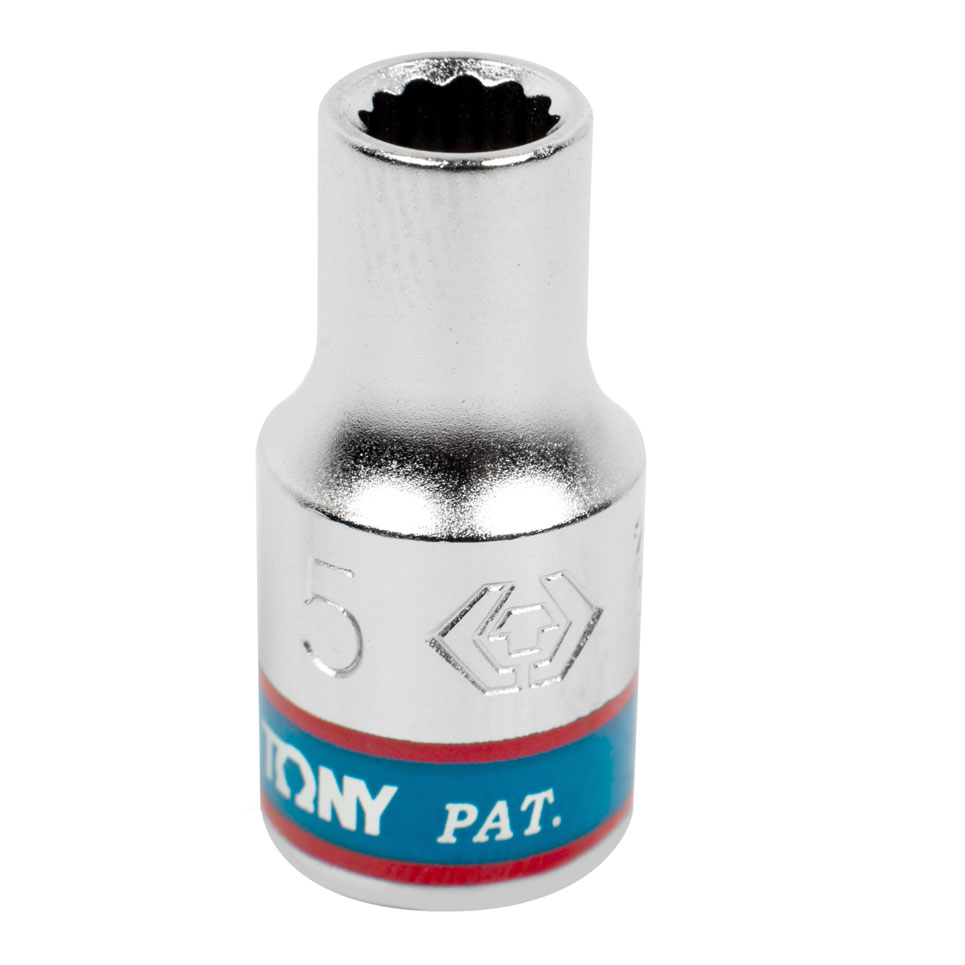 Головка торцевая стандартная двенадцатигранная 1/4", 5 мм KING TONY 233005M