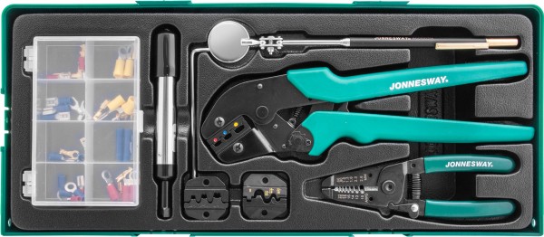 V1311SP Пресс-клещи обжимные с аксессуарами и расходными материалами в ложементе, код товара: 46630, артикул: V1311SP