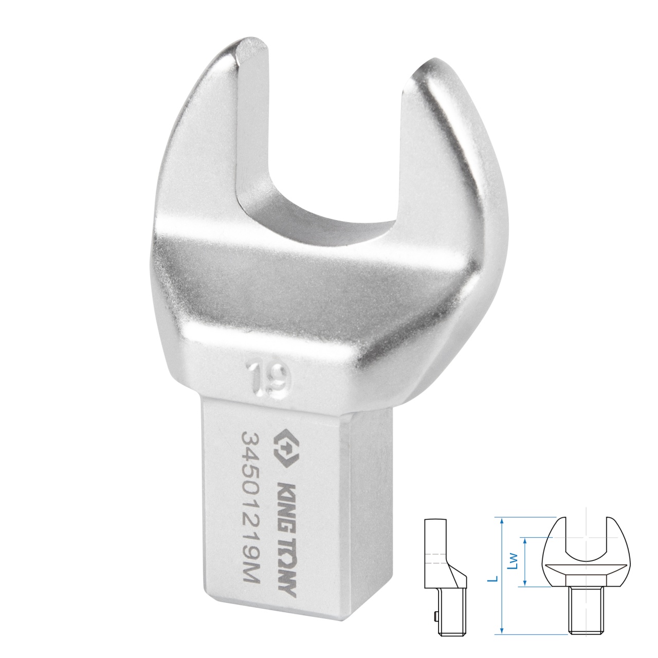 Насадка рожковая серии "FIT", 19 мм, 14х18 мм KING TONY 34501219M