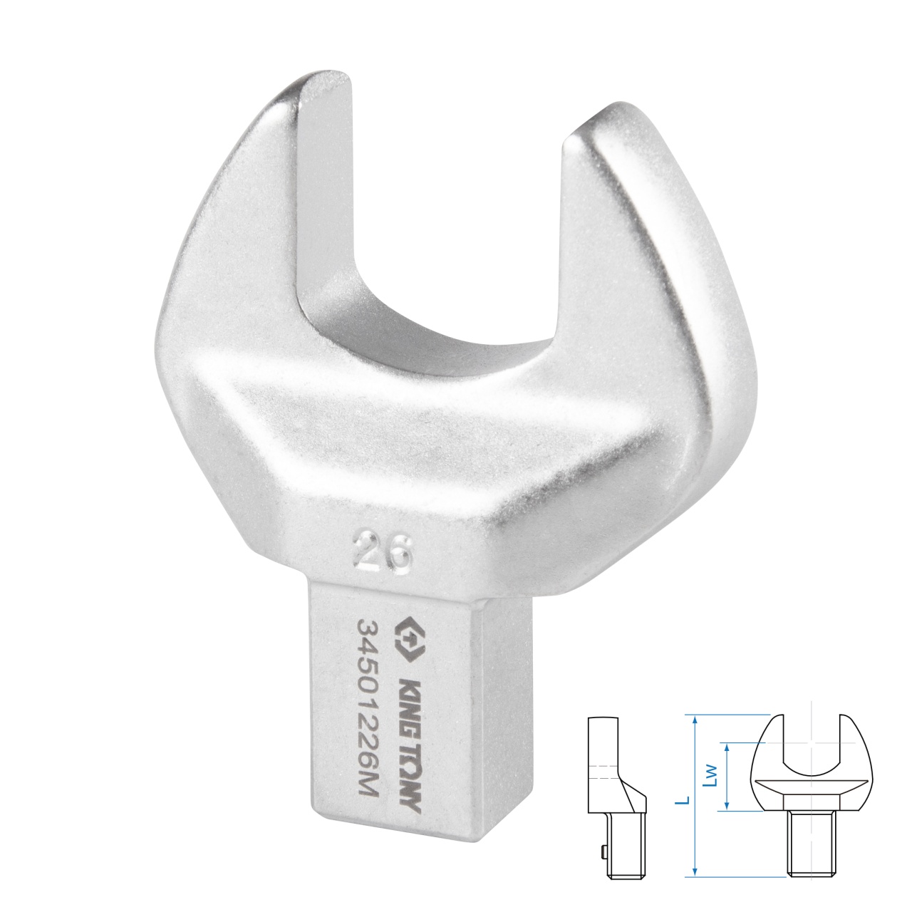 Насадка рожковая серии "FIT", 26 мм, 14х18 мм KING TONY 34501226M