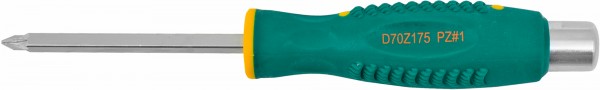 D70Z175 Отвертка стержневая POZIDRIV® , ударная, силовая под ключ, PZ1x75, код товара: 46091, артикул: D70Z175