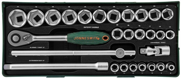 S04H4728SP Набор головок торцевых 1/2"DR в ложементе, 8-34 мм, 28 предметов, код товара: 48156, артикул: S04H4728SP