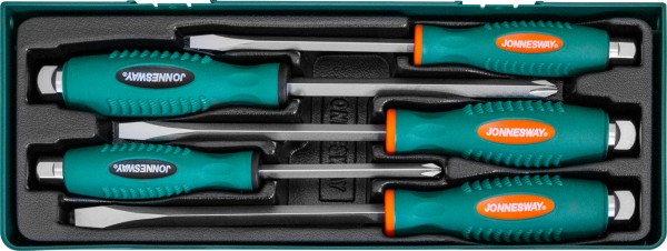 D70105SP Набор отверток стержневых ударных, силовых под ключ, в ложементе, 5 предметов, код товара: 46621, артикул: D70105SP