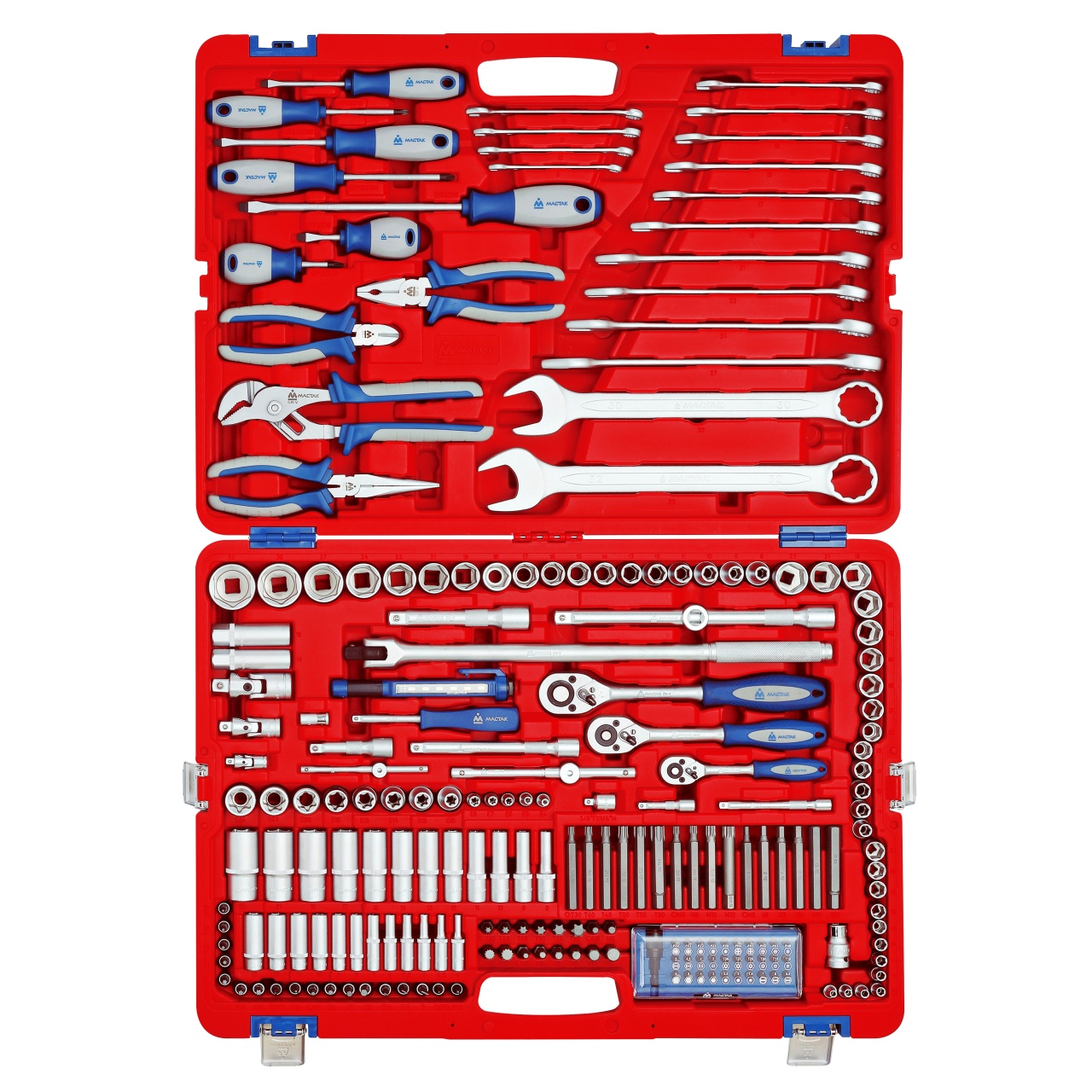 Набор инструментов 212 предметов, универсальный МАСТАК 01-212C