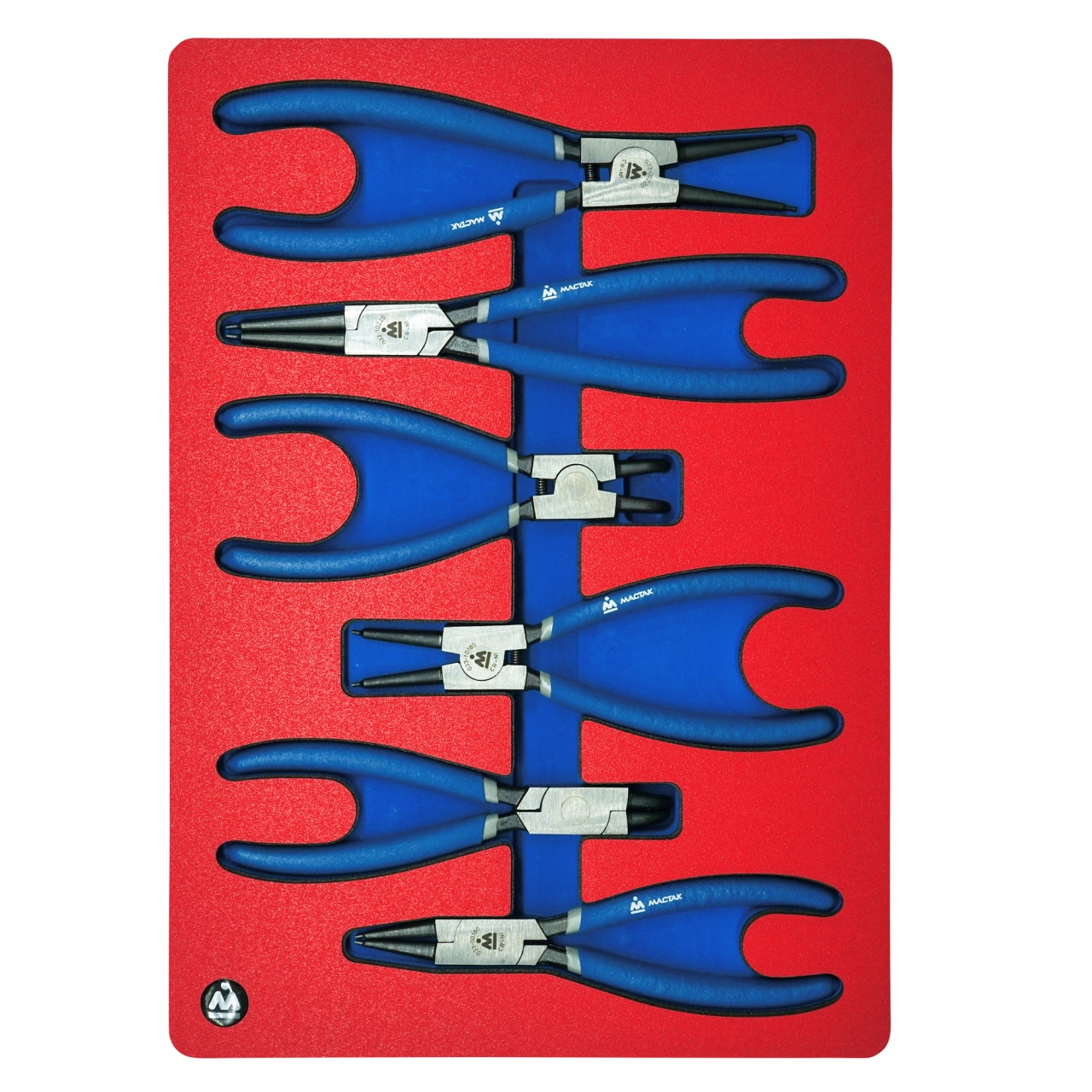 Набор съемников стопорных колец, ложемент, 6 предметов МАСТАК 5-3306