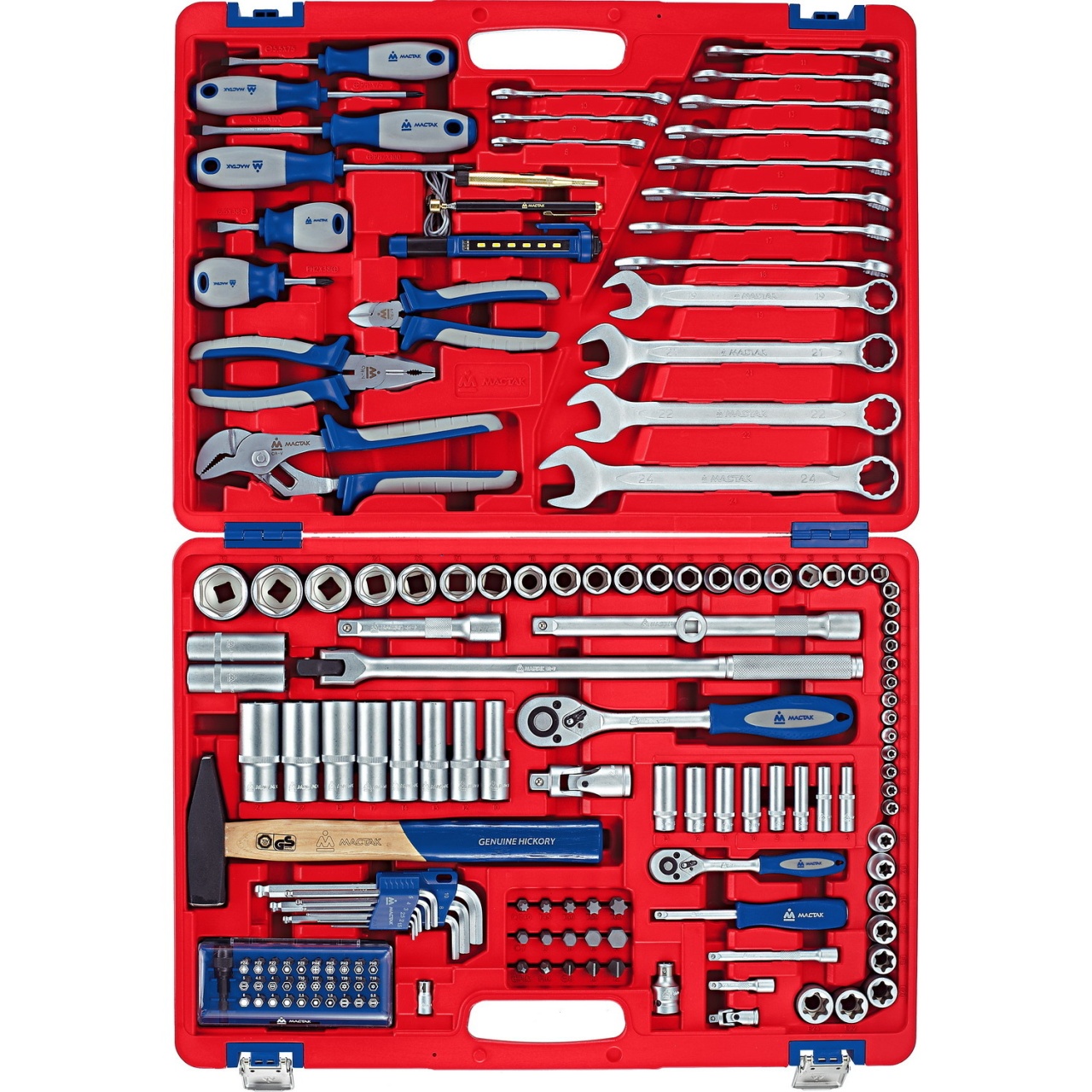 Набор инструментов 155 предметов, универсальный МАСТАК 01-155C