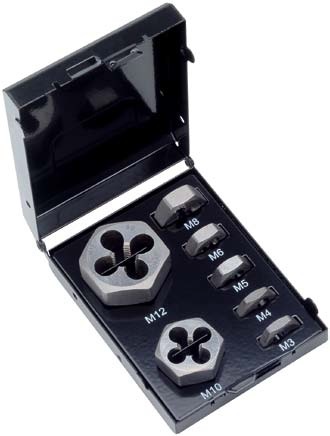 Набор плашек HSS-G M3-M12, 7 предметов VÖLKEL 49520