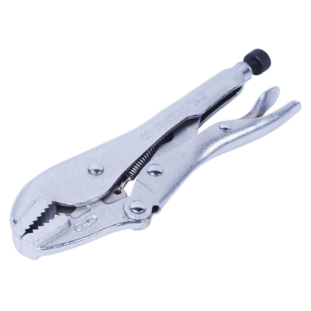 Зажим с фиксатором 185 мм, с прямыми губками KING TONY 6031-07