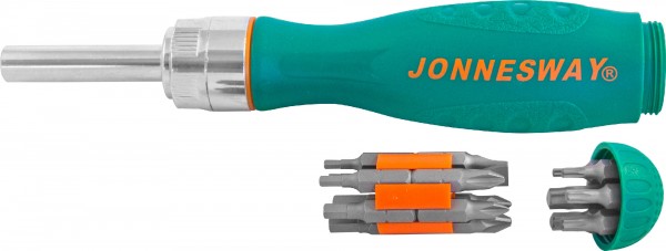 DR0119S Рукоятка отверточная трещоточная в наборе с битами, 19 предметов, код товара: 48819, артикул: DR0119S