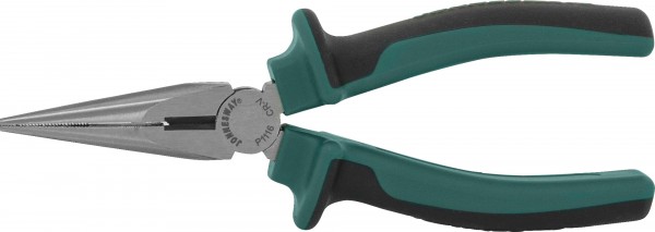 P1116 Длинногубцы прямые с двухкомпонентными рукоятками, 160 мм, код товара: 49403, артикул: P1116