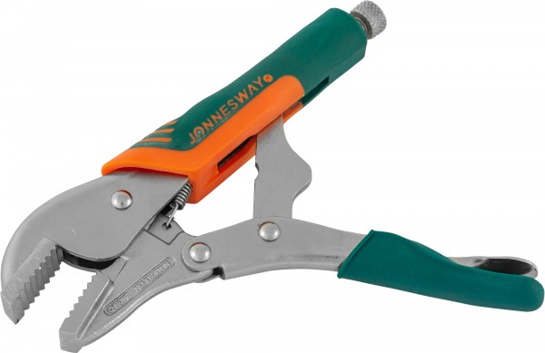 P30M07C Зажим ручной с фиксацией и прорезиненными рукоятками, плоский захват, 180 мм, 0-38 мм, код товара: 48309, артикул: P30M07C