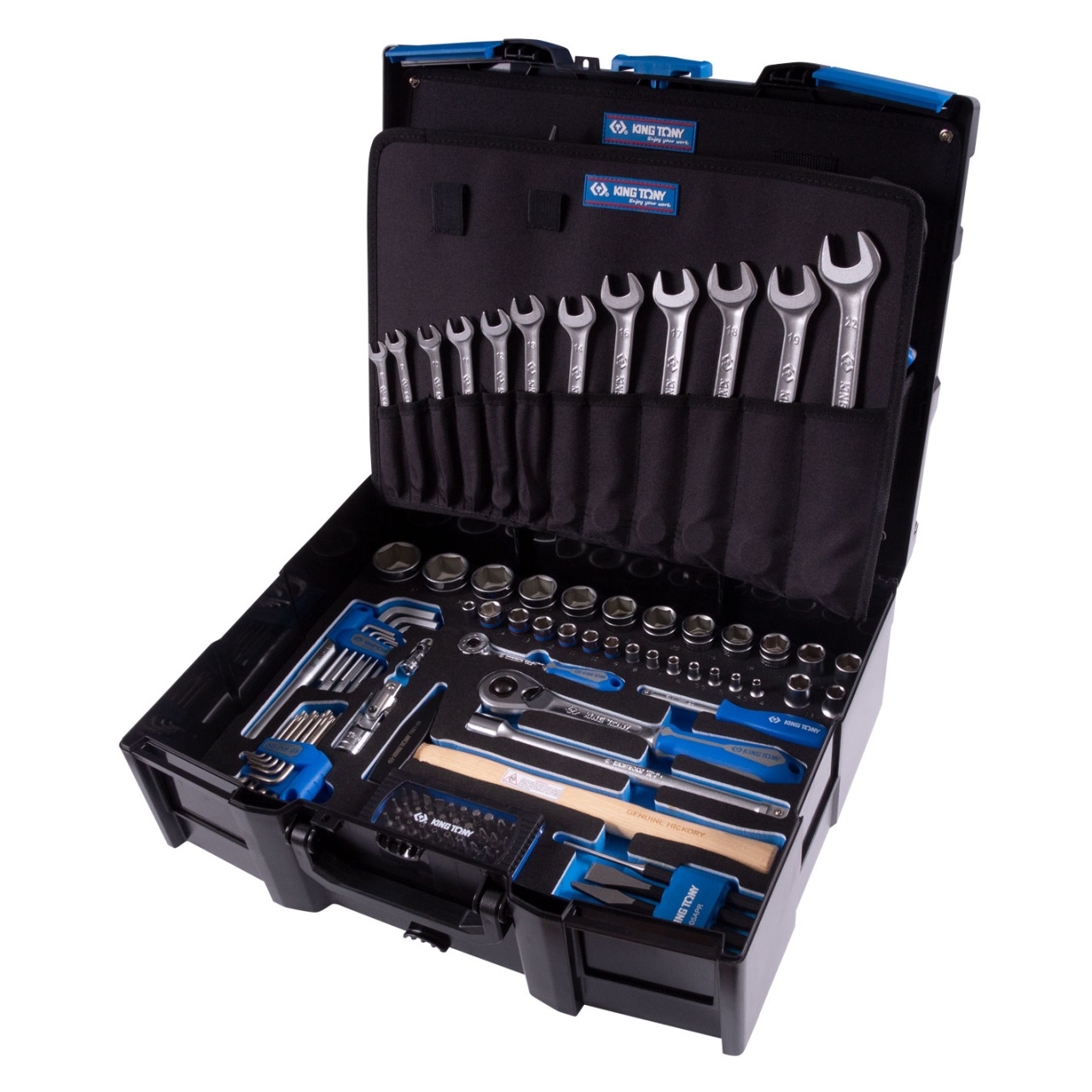 Набор инструментов 112 предметов, универсальный, пластиковый ящик KING TONY 9052-002MRV