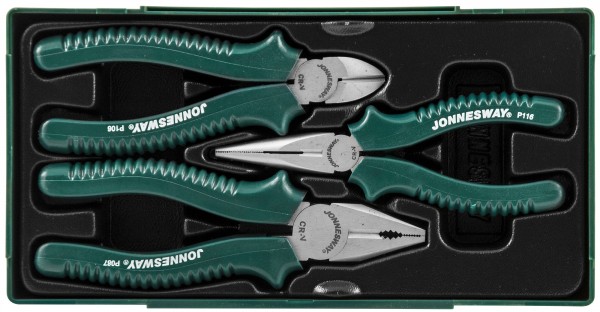 P0813SC Набор шарнирно-губцевого инструмента в ложементе с пластиковой крышкой, 3 предмета, код товара: 49243, артикул: P0813SC