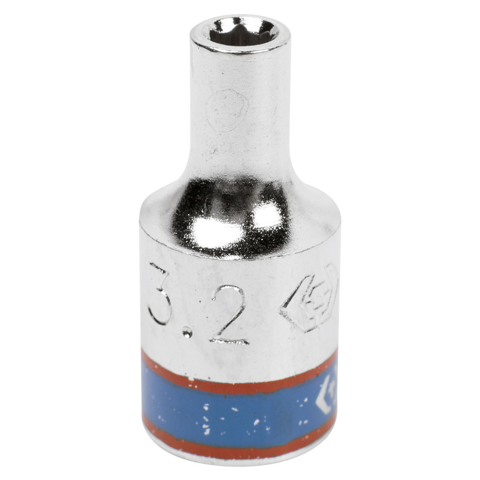 Головка торцевая стандартная шестигранная 1/4", 3,2 мм KING TONY 233532M