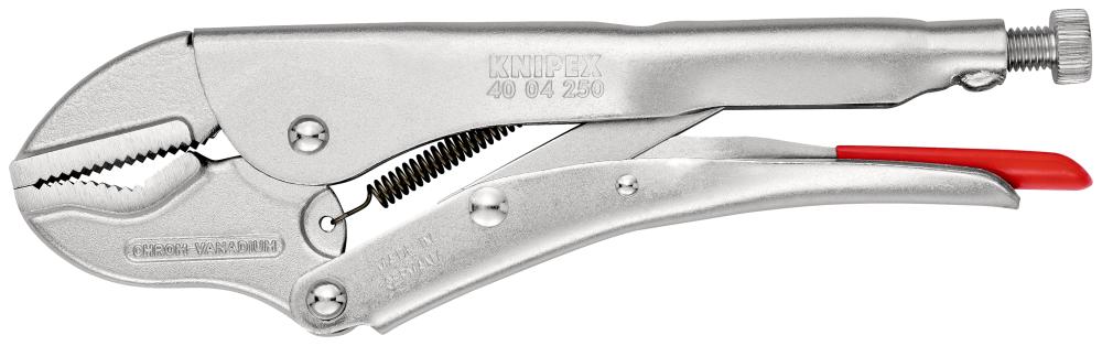 Зажим с фиксатором 250 мм, с прямой/изогнутой губкой KNIPEX KN-4004250