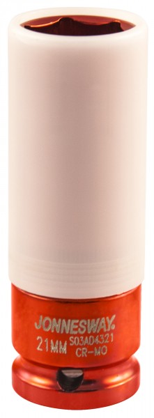 S03AD4321 Головка торцевая ударная удлиненная тонкостенная 1/2"DR для легкосплавных колесных дисков, 21 мм, код товара: 99429, артикул: S03AD4321