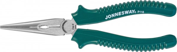 P118 Длинногубцы прямые, многофункциональные, с полимерными рукоятками, 200 мм, код товара: 47128, артикул: P118