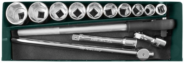 S04H6315SA (S04H6115SA) Набор головок торцевых 3/4"DR, 22-50 мм, 15 предметов, код товара: 47229, артикул: S04H6315SA