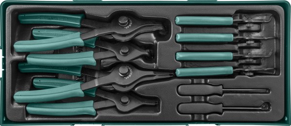 AG010150SP Набор щипцов для стопорных колец 10 предметов (ложемент), код товара: 49039, артикул: AG010150SP