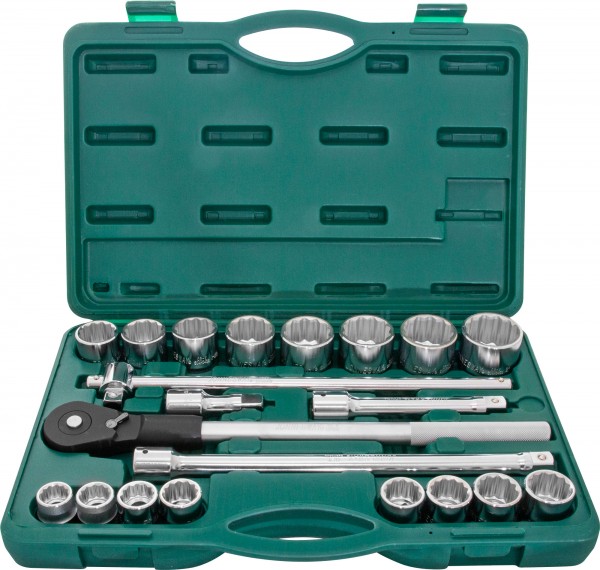 S04H6622S (S04H6422S) Набор головок торцевых дюймовых 3/4"DR, SAE 7/8"--2", 22 предмета, код товара: 48502, артикул: S04H6622S