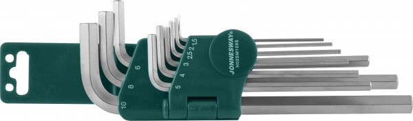 H02SM109S Комплект угловых шестигранников LONG 1,5-10мм, 9 предметов S2 материал, код товара: 47092, артикул: H02SM109S