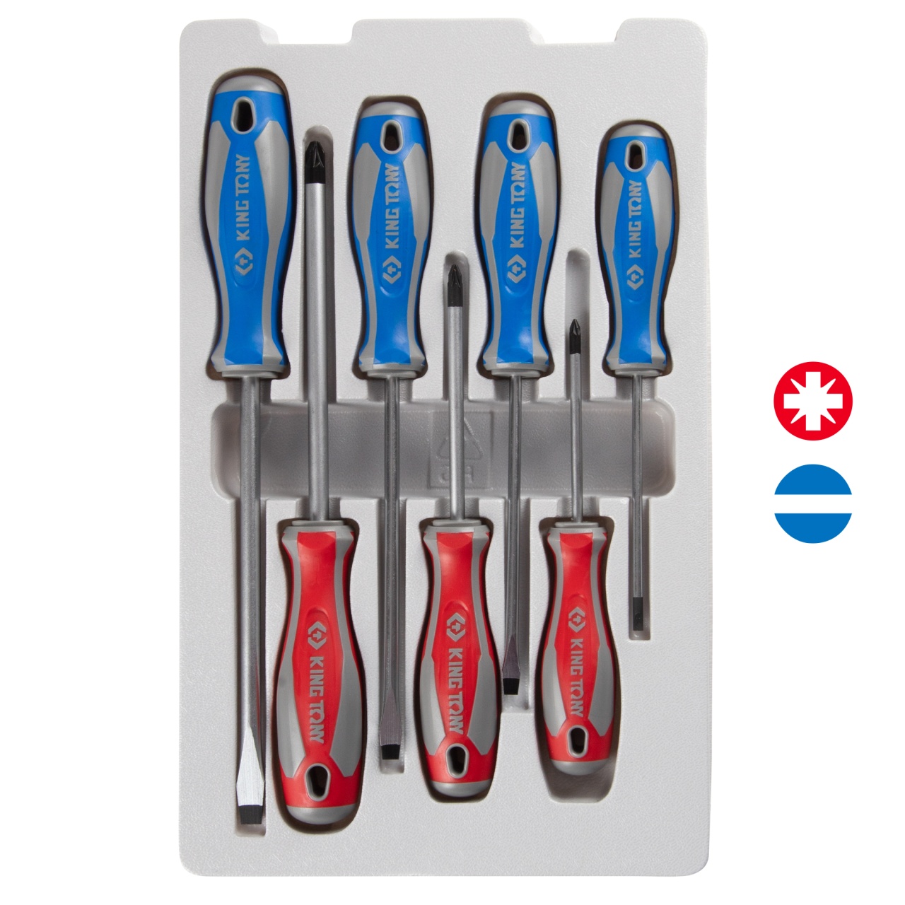 Набор отверток, 7 предметов KING TONY 30127MR