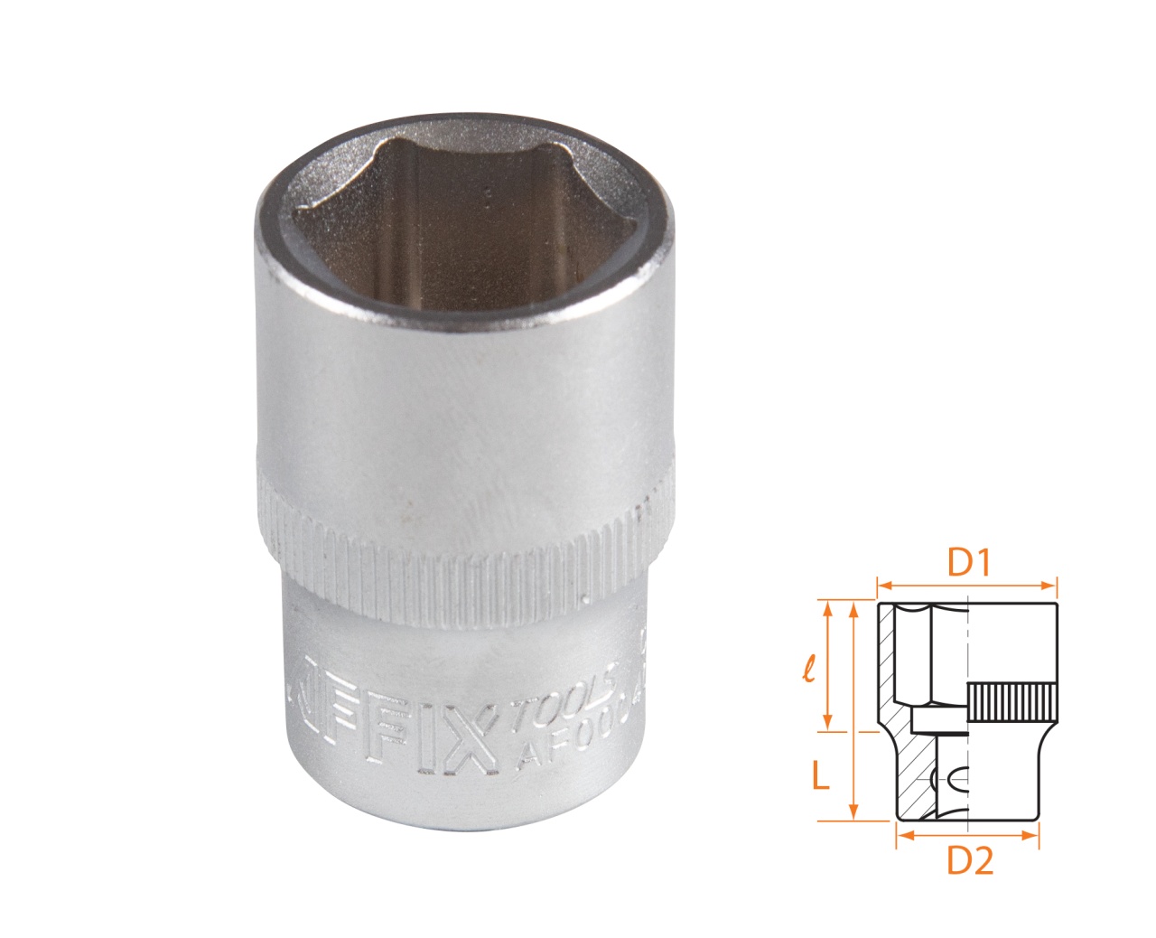 Головка торцевая стандартная шестигранная 1/2", 18 мм AFFIX AF00040018