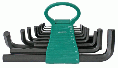 H01MH118S Комплект угловых шестигранников коротких 1,5-19мм, 18 предметов, код товара: 48732, артикул: H01MH118S