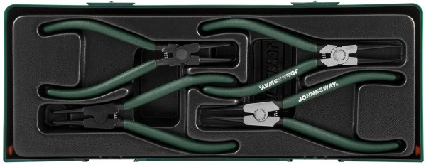 AG010002SC Ложемент с пластиковой крышкой, набор щипцов 7" для стопорных колец, 4 предмета., код товара: 49113, артикул: AG010002SC