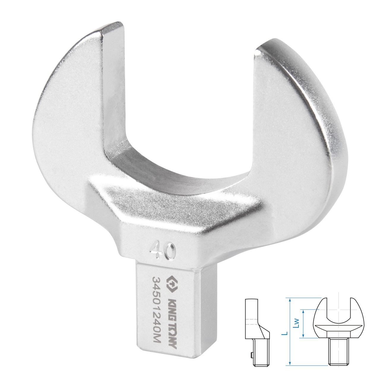 Насадка рожковая серии "FIT", 40 мм, 14х18 мм KING TONY 34501240M