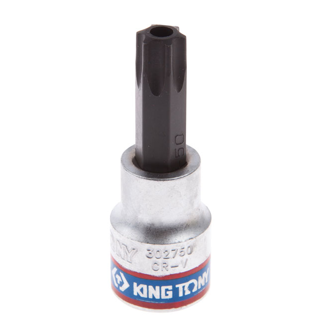 Насадка (бита) торцевая 3/8", Torx, T50, L = 50 мм, с отверстием KING TONY 302750