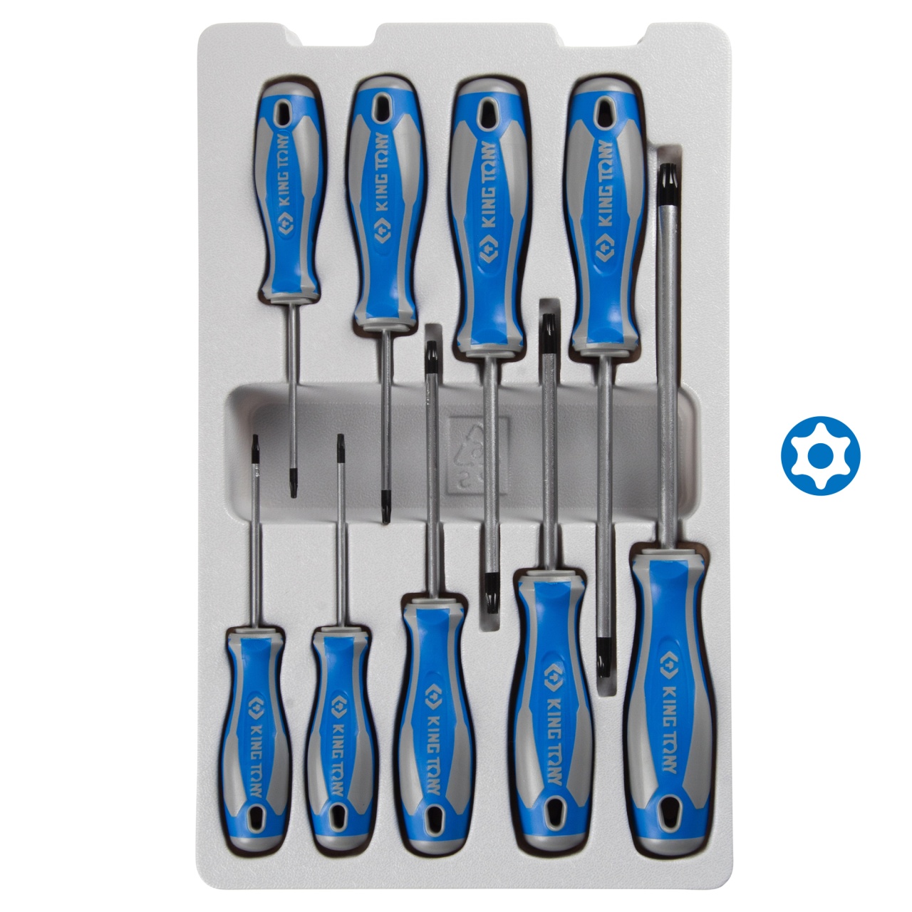 Набор отверток, Torx, 9 предметов KING TONY 30309PR