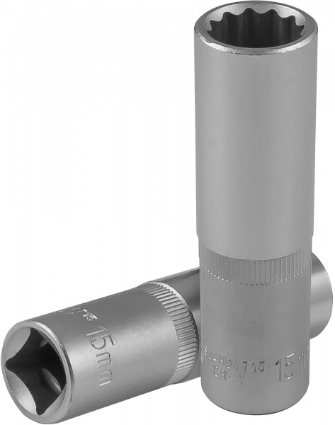 S04HD4715 Головка торцевая глубокая 12-гранная 1/2"DR, 15 мм, код товара: 49064, артикул: S04HD4715