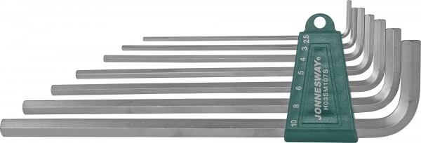 H03SM107S Комплект угловых шестигранников EXTRA LONG 2,5-10мм, 7 предметов S2 материал, код товара: 47094, артикул: H03SM107S