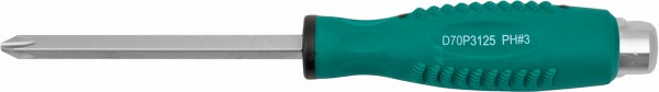 D70P3125 Отвертка стержневая крестовая, ударная, силовая под ключ, PH3х125, код товара: 47915, артикул: D70P3125
