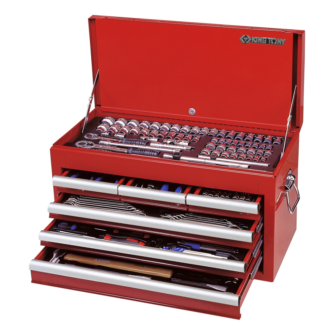 Набор инструментов 219 предметов, универсальный, выдвижной ящик KING TONY 911-000CR
