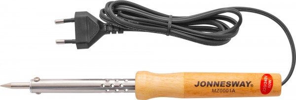 MZ0001A Паяльник электрический с деревянной рукояткой, паяльный стержень 6 мм, 60W, 220V-240V, T=400 C, код товара: 46367, артикул: MZ0001A