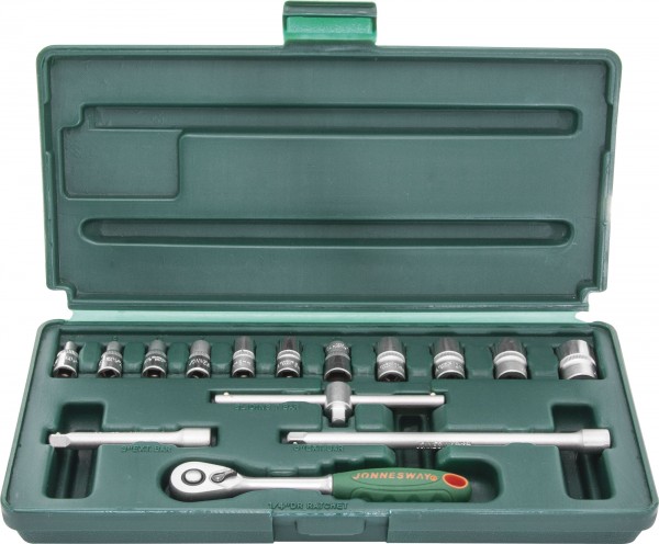 S04H2715S Набор головок торцевых 1/4"DR, 4-14 мм, 15 предметов, код товара: 47482, артикул: S04H2715S