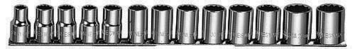 S05H4113S Набор головок торцевых 12-гранных MAXI-DRIVE 1/2"DR на держателе, 10-24 мм, 13 предметов, код товара: 49078, артикул: S05H4113S