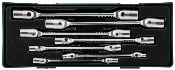 W43A107SP Набор ключей гаечных карданных в ложементе, 6-19 мм, 7 предметов, код товара: 49004, артикул: W43A107SP