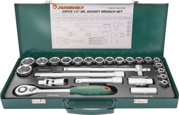 S04H4125S Набор головок торцевых 1/2"DR, 10-32 мм, 25 предметов, код товара: 47223, артикул: S04H4125S