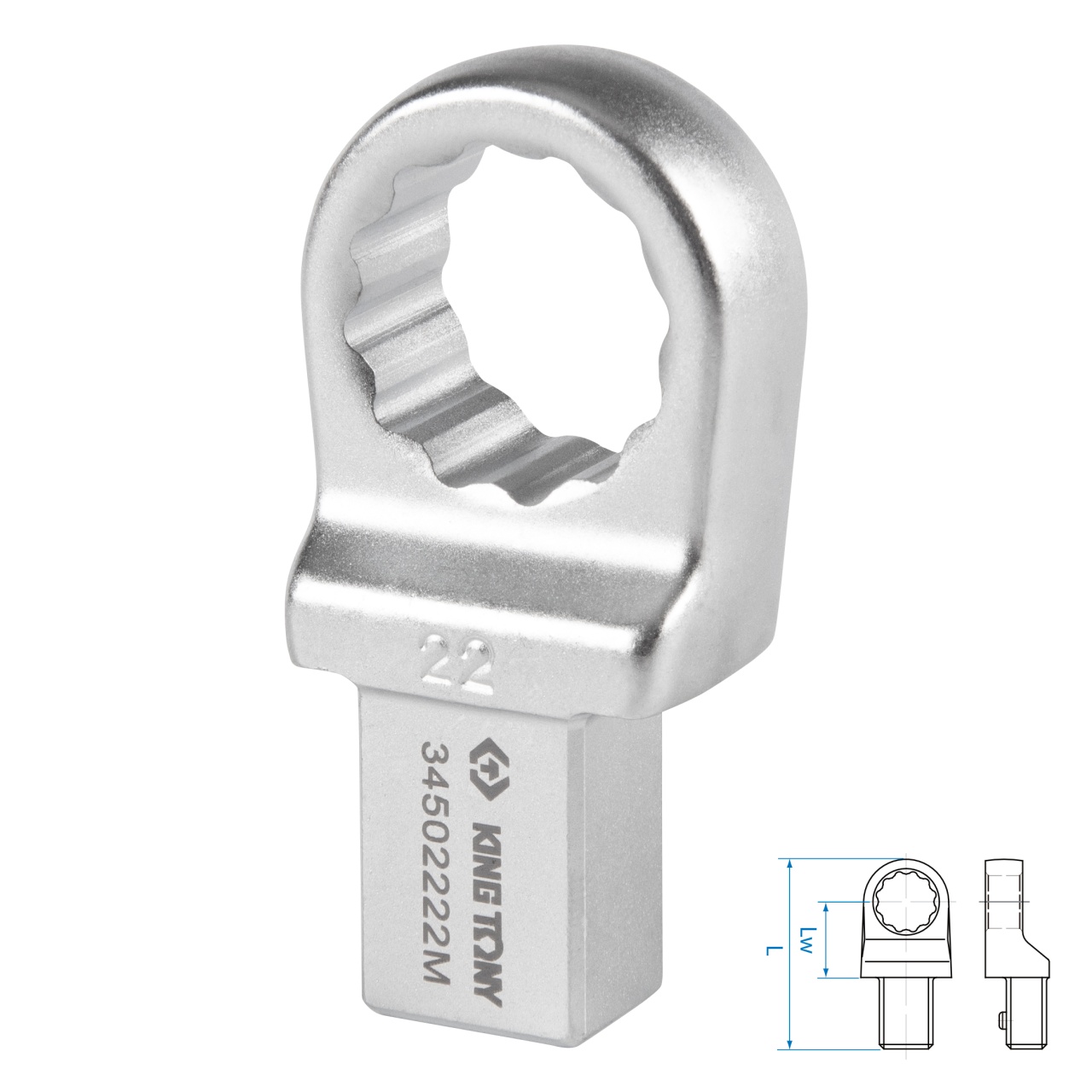 Насадка накидная серии "FIT", 22 мм, 14х18 мм KING TONY 34502222M