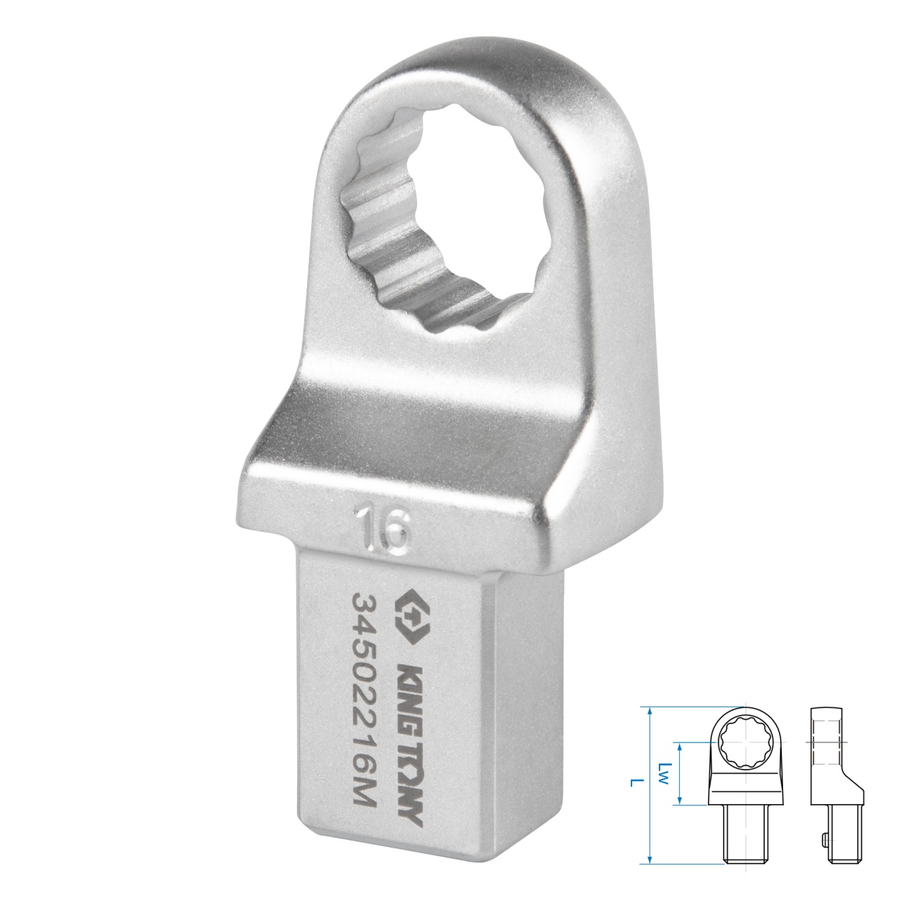 Насадка накидная серии "FIT", 16 мм, 14х18 мм KING TONY 34502216M