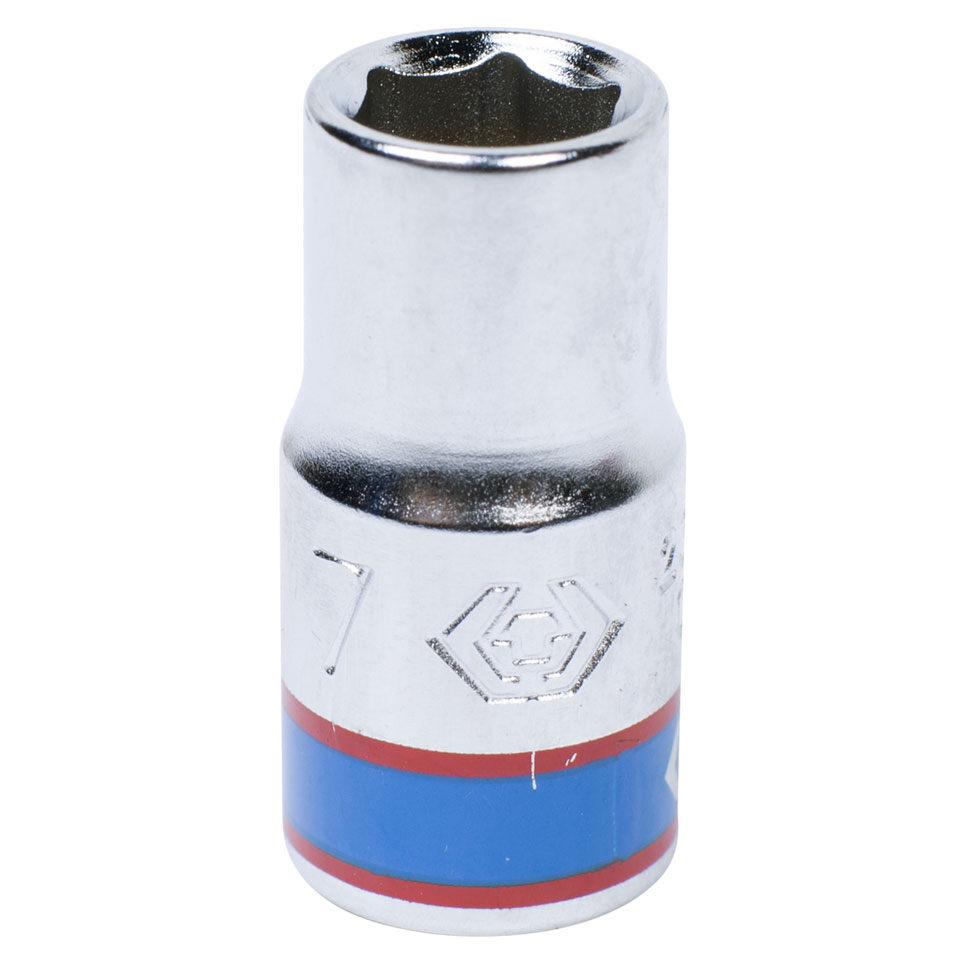 Головка торцевая стандартная шестигранная 1/4", 7 мм KING TONY 233507M