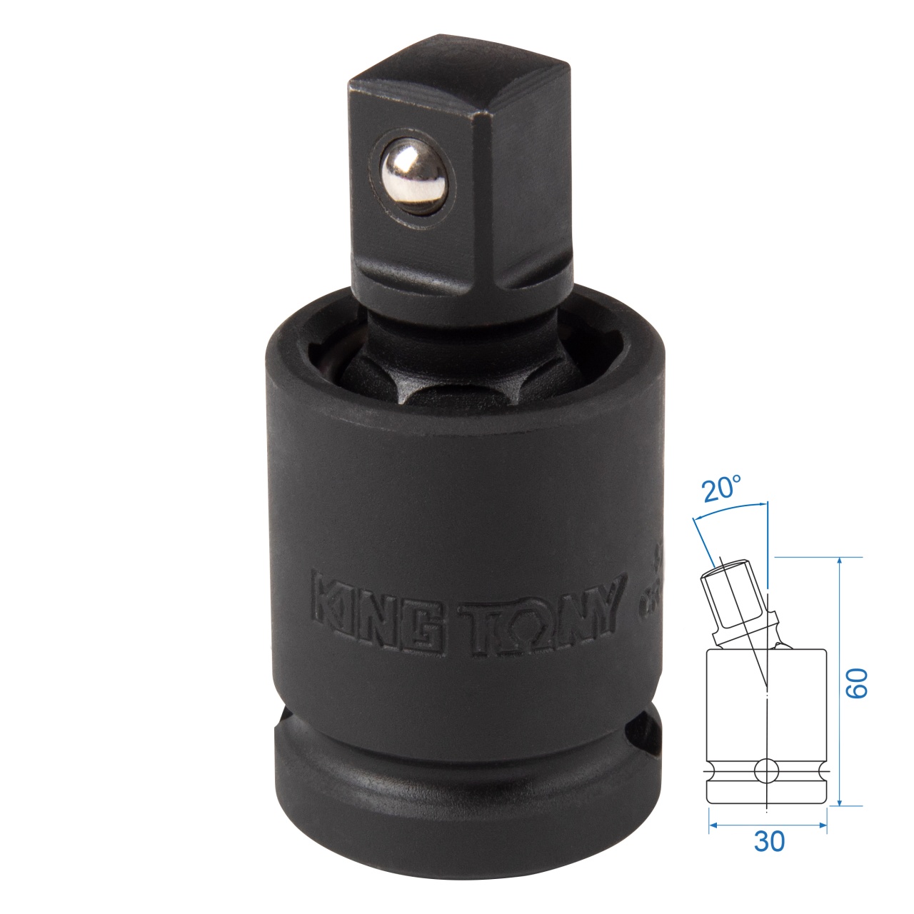 Кардан ударный 1/2", шаровый, с шариковым фиксатором KING TONY 4799P