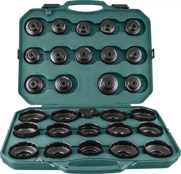 AI050004A Комплект чашек для съема масляных фильтров 65-120 мм, 30 предметов, код товара: 47556, артикул: AI050004A