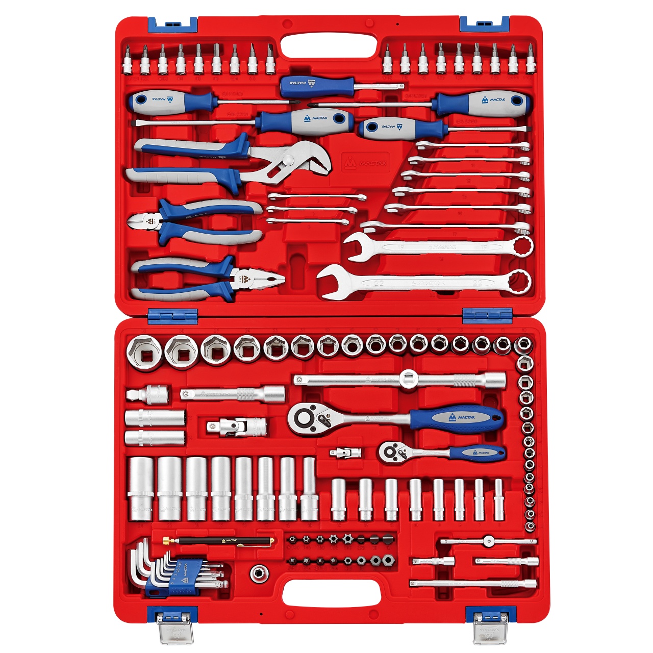 Набор инструментов 123 предмета, универсальный МАСТАК 01-123C