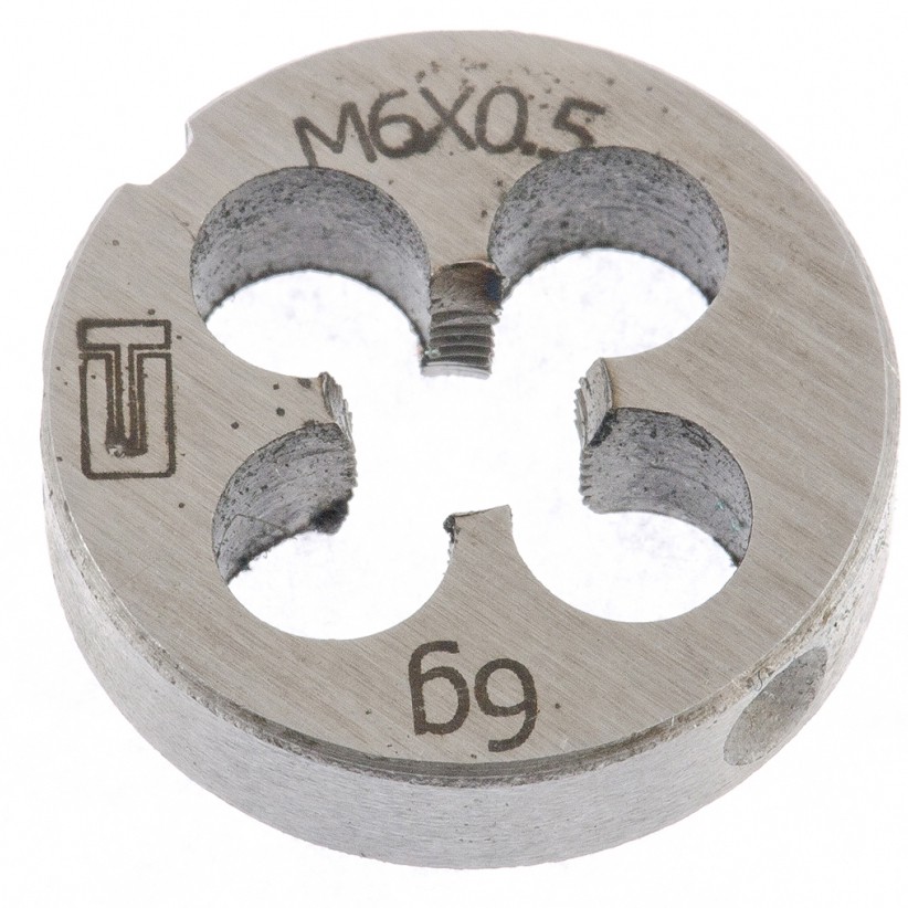 Плашка М6,0х0,5, 9ХС СИБРТЕХ 77015